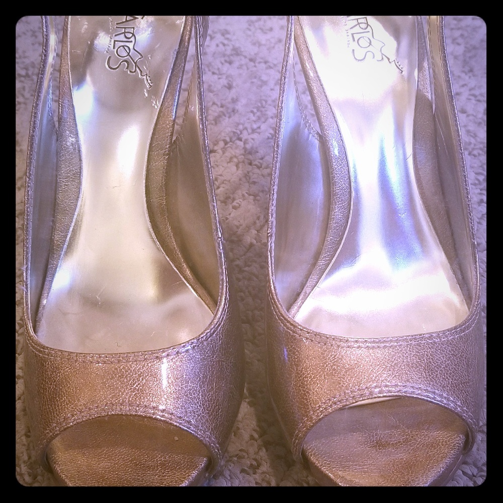 👠Gold Metallic Stiletto's